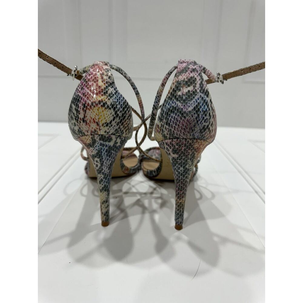 Steve Madden Multi Color Carrson Snake Skin Heels Size 9.5M - Picture 5 of 10